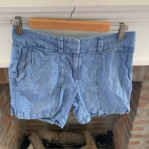 Womens Ann Taylor LOFT Blue Light Denim Summer Shorts size 00